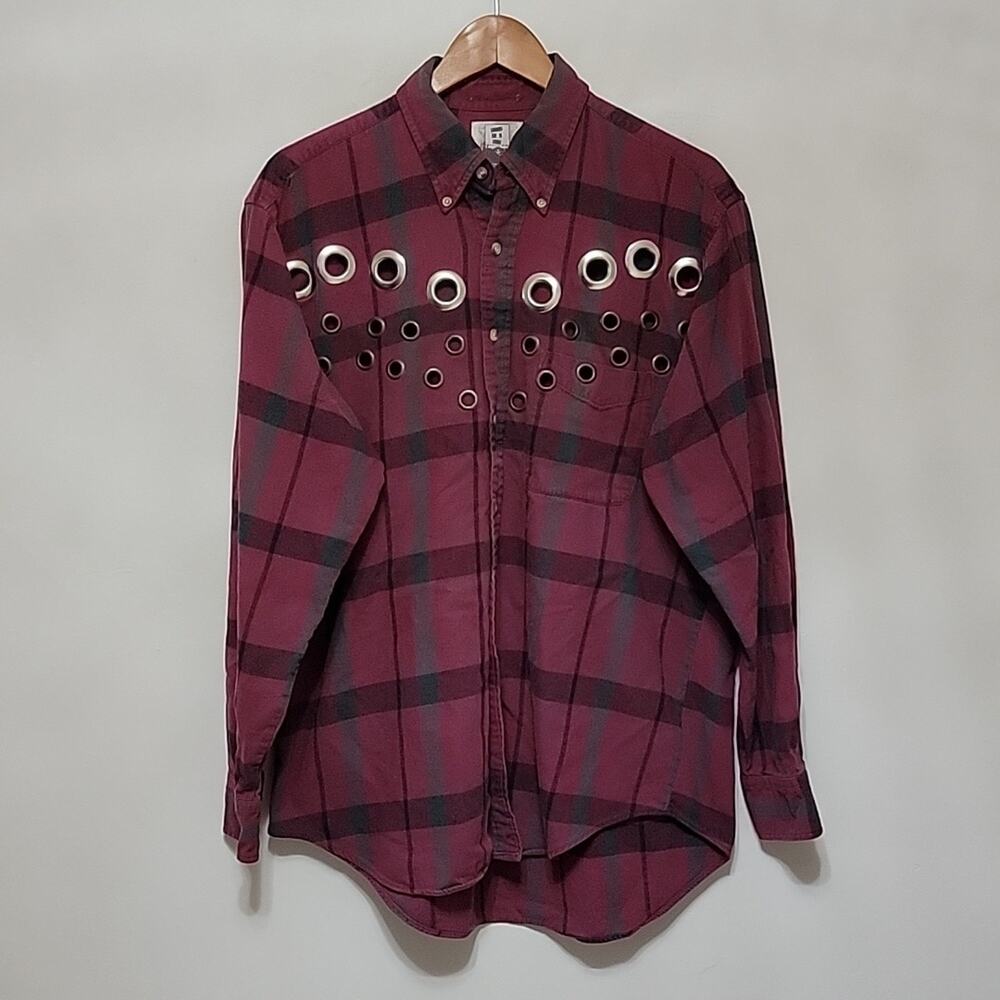 Vintage Furst of a Kind Plaid Flannel Shirt O/S GUC